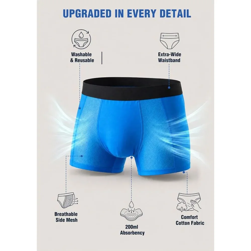 Men's Heavy-Duty Multi-Layer Boxer Briefs Size Medium 5-Pack